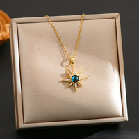 Collier en bambou unisexe polyvalent en cuivre, serti de zircon bleu ciel, style sportif élégant et luxueux, avec diamants intégrés, pour le commerce transfrontalier