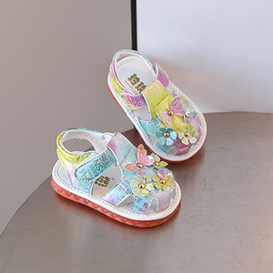 Sandalias de Bebé con Suela Suave y Flores para Recién Nacidas, Zapatos de Princesa para Niñas, Sandalias de Verano con Suela Suave para Bebés - Product Image 4