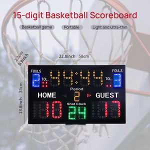 Marcador Electrónico Digital LED Profesional Multifuncional para Fútbol Australiano y <span class=keywords><strong>Baloncesto</strong></span> con Reloj de Tiro de 24 Segundos - Product Image 3
