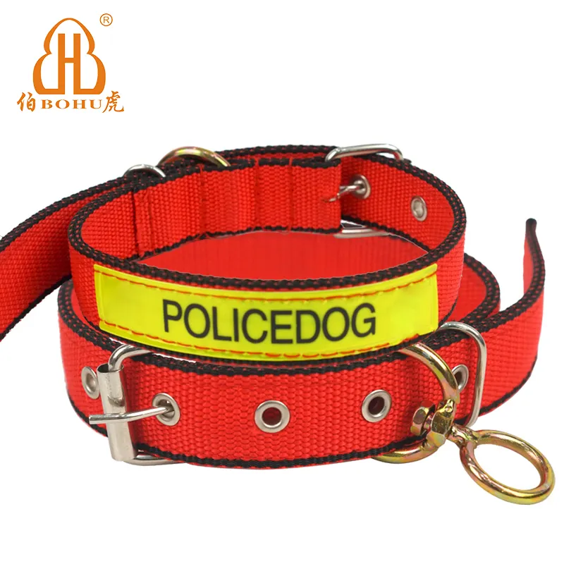 Bohu Halsband En Riem Nylon Banden Voor Huisdieren Met Een Reflecterende Strip Hondenriem En Halsband Hondenring