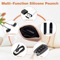 Kotak Penyimpanan Silikon Portabel Laris Manis, Tempat USB Drive, Earphone Bluetooth, Kabel Data, Tas Penyimpanan, Merek SHIHUANG SH-I587