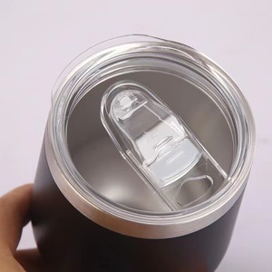 12オンス エコフレンドリー 卵型 ステンレス製 真空断熱 ビールマグ 蓋付き - Product Image 3