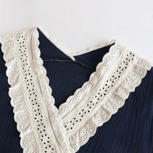 Vente chaude Ensembles de pyjama confortables pour femmes Mode 100% coton à manches longues Style japonais Coupe ample Ensembles deux pièces Vêtements de nuit - Product Image 2