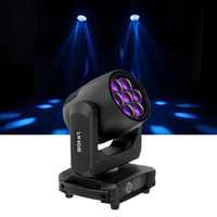 Projecteur de scène mobile LED RGBW portable 7x40 watts, directement de l'usine, avec contrôle DMX512, zoom et effets d'éclairage Wash