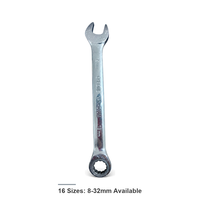 Clé combinée métrique SANEITE en acier au chrome-vanadium 8-32 mm, à fourche et à anneau 12 pans, outil de réparation automobile