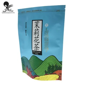 Пластиковый пакет для пищевых продуктов с принтом на заказ с замком на молнии для жасминового чая, зеленого чая, Красного чая и упаковки продуктов