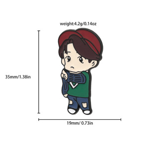 Bán Buôn Dễ Thương Phim Hoạt Hình <span class=keywords><strong>BTS</strong></span> <span class=keywords><strong>Pins</strong></span> Kẽm Hợp Kim Huy Hiệu Anime Pin Trâm Men Ve Áo Pin Ba Lô Quần Áo Đồ Trang Sức Quà Tặng Cho Trẻ Em - Product Image 4