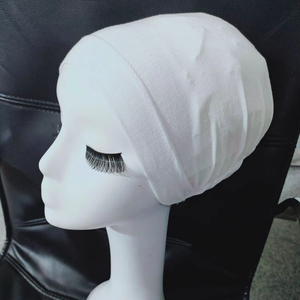 Casquette de base à lacets élastique de couleur unie Nouveau chapeau ethnique musulman réglable avec corde à nouer Casquette de base de couleur unie - Product Image 1