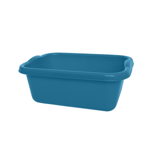 Seau rectangulaire en plastique bleu de 10 litres pour le nettoyage et le rangement - Product Image 1