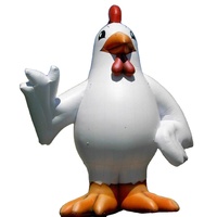 Modèle d'animal gonflable publicitaire personnalisable, personnage de dessin animé, grand poulet gonflable pour la promotion