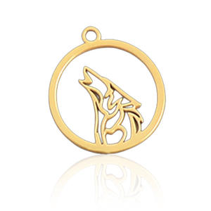 <span class=keywords><strong>Skyrim</strong></span> kalung melolong Wanita Pria kasual Punk baja tahan karat warna emas hewan leher rantai perhiasan hadiah serigala grosir liontin - Product Image 1