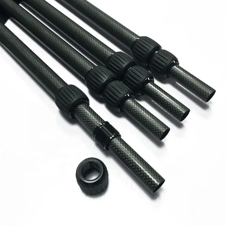 Telescopic Pole Carbon Portable Carbon Fiber Telescopic Poles For Cleaning Rock Climbing Handholds