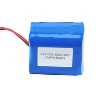 Paket baterai Lithium Ion LiFePO4 isi ulang daya 6.4V 12ah disesuaikan dengan 2000 siklus-20-65C suhu operasi