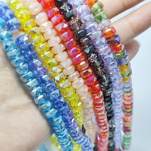 ลูกปัดแก้วคริสตัลเหลี่ยมเพชรพลอยขนาด 8 มม. สีรุ้ง AB สีใสเหมือนน้ำแข็ง หยกพอร์ซเลนหลากสี สำหรับทำเครื่องประดับ DIY - Product Image 5