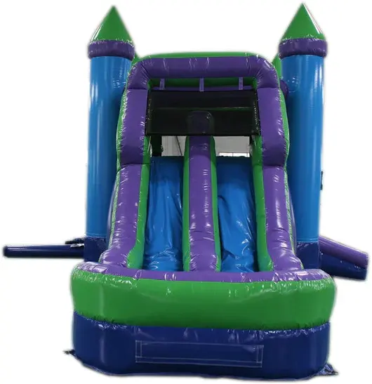 สนามเด็กเล่นกลางแจ้งผู้ใหญ่เชิงพาณิชย์ Bouncer บ้าน Pvc Waterslide สไลด์น้ําทําให้พองพร้อมเครื่องเป่าลมสําหรับเด็ก