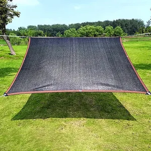 Toldo Rectangular Negro Tejido de HDPE, Tela de Protección Solar Anti-UV, Cubierta <span class=keywords><strong>para</strong></span> Piscina al Aire Libre, Jardín, Balcón, Patio, Toldo <span class=keywords><strong>para</strong></span> Automóvil - Product Image 1