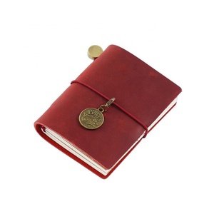 Mini Notebook Genuine <b>Leather</b> Travel Notebook Travel Diary Retro Journal Vintage Handmade Cowhide Gift - Product Image 6