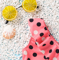 Maillot de bain une pièce à volants pour filles, imprimé floral, en polyester, idéal pour la plage et le printemps, pour bébés filles - Collection été très prisée