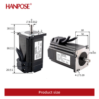 Moteur pas à pas hybride Hanpose 4.0a 2.8n.M 60eh85-0821 + contrôleur de Cl57-Bk Kit de pilote de moteur pas à pas en boucle fermée Moteur pas à pas Nema24