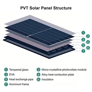 Panel Solar Híbrido Térmico Mono Perc Pvt de 600w con Certificado CE - Product Image 2
