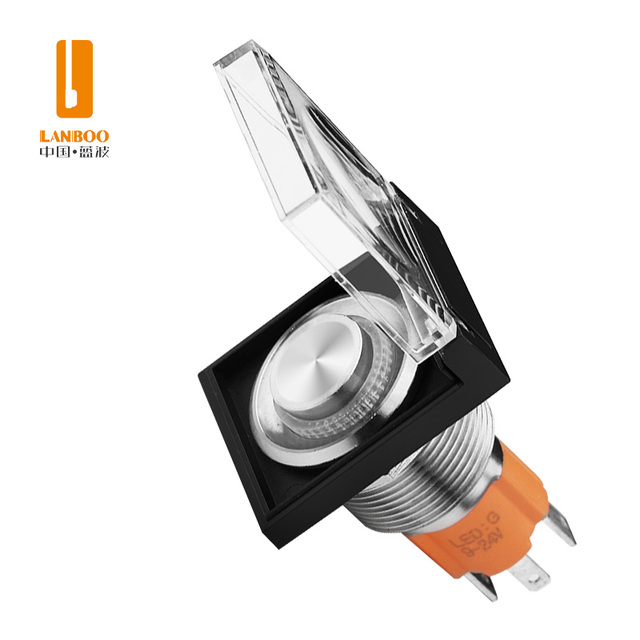 16MM 19MM 22MM White Transparent Waterproof IP65 Plastic Push Button Switch Protective Cover