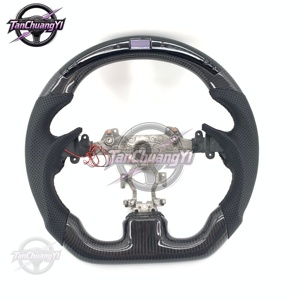 <span class=keywords><strong>Volant</strong></span> de voiture en fibre de carbone noire personnalisé, livraison rapide d'usine, pour Infiniti G37 <span class=keywords><strong>G27</strong></span> - Product Image 1