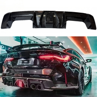 Kit de conversion de diffuseur de pare-chocs arrière en fibre de carbone LED pour BMW M3 G80 M4 G82 G83, pièces automobiles