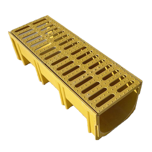 Caillebotis de tranchée en <span class=keywords><strong>PVC</strong></span> extérieur moderne anti-colmatage en forme de U en résine de béton durable et anti-corrosion - Product Image 4