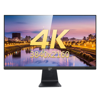 Support d'écran tactile de bureau en métal noir Ruiguan avec inclinaison de 45 degrés pour les écrans LCD de point de vente et de bureau et montage VESA
