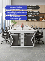 Bureau d'ordinateur mural moderne en bois massif à double écran pour la maison et le bureau