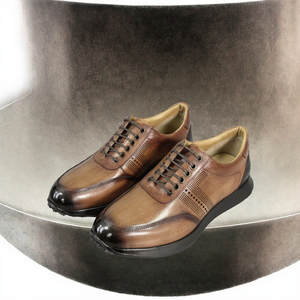 Chaussures Derby Homme Style Britannique <span class=keywords><strong>Vintage</strong></span> à Lacets Formelles Décontractées Respirantes Printemps-Été Tige en PU Semelle Extérieure en PVC Mariage Bureau Quotidien - Product Image 3