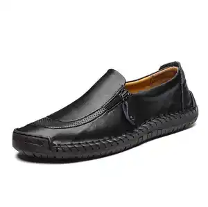 Leather men's shoes handmade shoes men 2021 casual men's breathable shoes tide large size