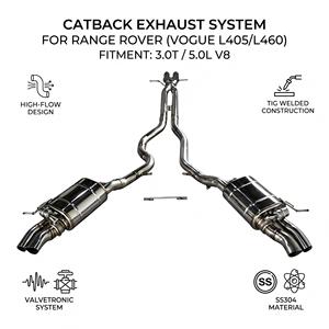 ระบบท่อไอเสียแบบวาล์ว Vortex SS304 Catback สำหรับรถยนต์แลนด์โรเวอร์ เรนจ์โรเวอร์ โว้ก L405 L460 3.0T 5.0L V8 ปี 2013-2024 แบบติดตั้งได้โดยตรง รุ่นปรับแต่ง K - Product Image 1