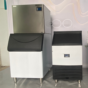Meilleure Vente : Machine à Glaçons Industrielle 24H/180kg, Refroidie par Air, 130kg, pour Usage Commercial et Industriel, Moteur 220V, Glaçons de Qualité Supérieure - Product Image 1