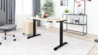 Table basse réglable avec cadre de bureau élévateur motorisé intelligent ergonomique Bureau debout moderne extensible avec double moteur OEM ODM