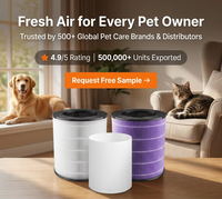 Pembersih Bulu Kucing Efisiensi Tinggi KJ360F-C22W Kompatibel dengan Filter Karbon Aktif HEPA Honeywell