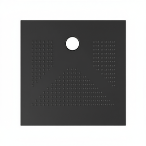 Plato de ducha de cerámica negro mate 80 x 80 cm H3.6 cuadrado para baño - Product Image 2