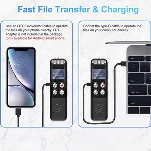 เครื่องบันทึกเสียงดิจิตอลแบบกำหนดเองจากโรงงาน พร้อมระบบลดเสียงรบกวน HD หน่วยความจำ 8/16/32GB สำหรับการบรรยาย การประชุม การสัมภาษณ์ - Product Image 5