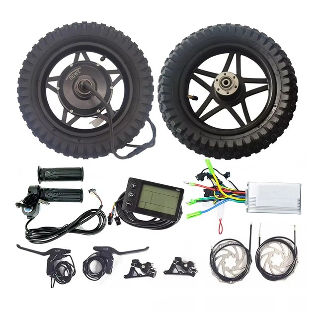 HH 12 1/2x2.75 12 Inch 36V 48V 500W Brushless Geared Hub Motor Electric Bicycle Conversion Kit Electric Scooter Motor Kit