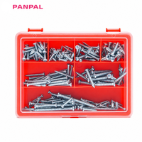 Kit de vis autotaraudeuses à tête cylindrique 215 pièces, en acier au carbone zingué, métriques, pour la réparation du bois, du plastique et du tôle