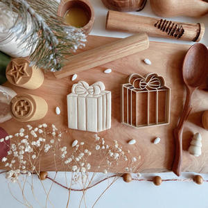 Navidad cortador de galletas Happy Holidays <span class=keywords><strong>Garland</strong></span> galleta 3D impreso PLA Fondant masa plastilina Play-Doh cortador de arcilla - Product Image 4