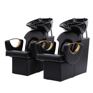เก้าอี้สระผมหนังหรูหรา ฟองน้ำความหนาแน่นสูง สำหรับร้านเสริมสวย - Product Image 1