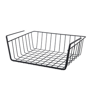 Wire Basket Storage Rack Wall Mounted Rectangle <b>Single</b> Layer For Desk Kitchen <b>Wardrobe</b> Organization - Product Image 4