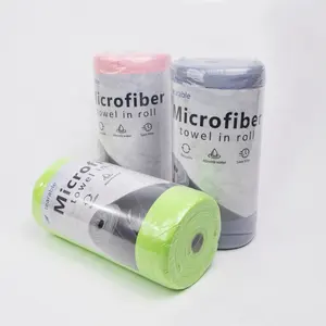 Op Maat Gemaakte Microfiber Handdoek Roll Afscheuren Handdoeken Keuken Doek Wegwerp Luie Microvezel Poetsdoeken Rol