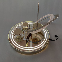 Fusheng — présentoir lumineux en acier inoxydable, présentoirs sur mesure, à Led, pour produits cosmétiques
