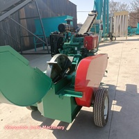 Broyeur à bois diesel de 60 CV avec engrenages et roulements, fonctionnement mobile, capacité de traitement de 3-5T/H, broye le bambou