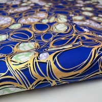 Tissu imprimé en coton peigné africain et polyester, véritable wax, 6 yards, sergé tissé, pour robes de luxe DIY, prix d'usine, pour filles