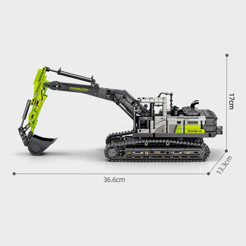 Sembo 705112 Engineering Linkage Excavator DIY Brick Toys