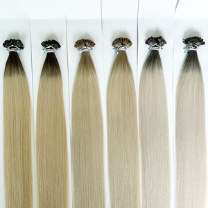1g'lık Tellerde 50g Keratin Yapıştırıcılı Düz Önceden Bağlanmış İnsan Saçı Ekleri Süper Çift Çekilmiş - Product Image 1
