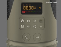 Radio d'urgence en gros AM FM solaire à manivelle étanche IPX5 pour l'extérieur